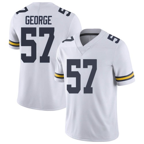 Joey George Michigan Wolverines Men's NCAA #57 White Limited Brand Jordan College Stitched Football Jersey NFH2554BK